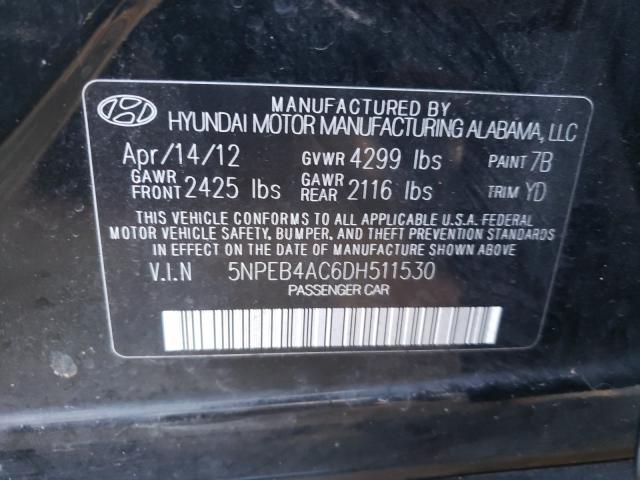 Photo 9 VIN: 5NPEB4AC6DH511530 - HYUNDAI SONATA GLS 