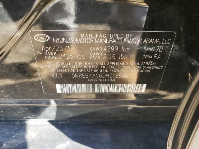 Photo 12 VIN: 5NPEB4AC6DH518686 - HYUNDAI SONATA 