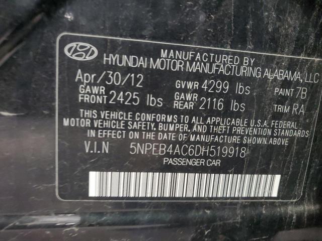 Photo 11 VIN: 5NPEB4AC6DH519918 - HYUNDAI SONATA 