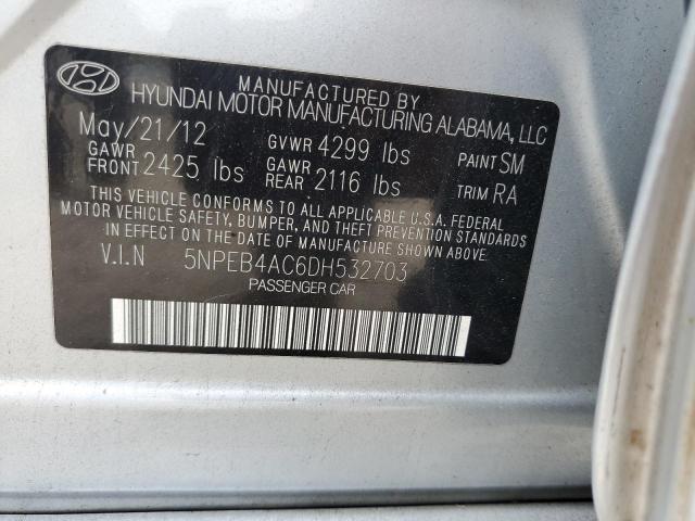 Photo 11 VIN: 5NPEB4AC6DH532703 - HYUNDAI SONATA GLS 