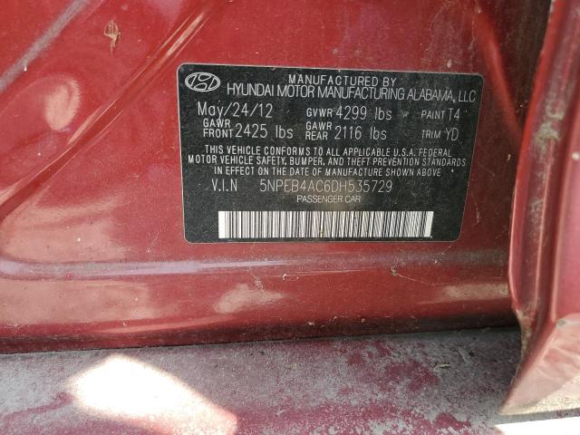 Photo 11 VIN: 5NPEB4AC6DH535729 - HYUNDAI SONATA GLS 