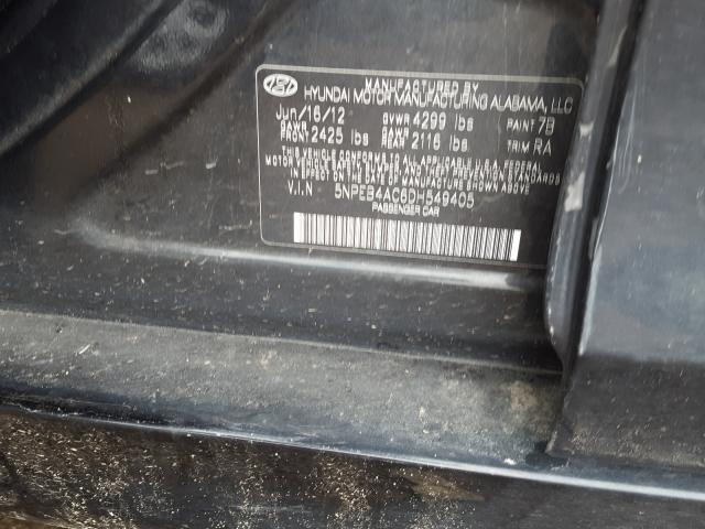 Photo 9 VIN: 5NPEB4AC6DH549405 - HYUNDAI SONATA GLS 