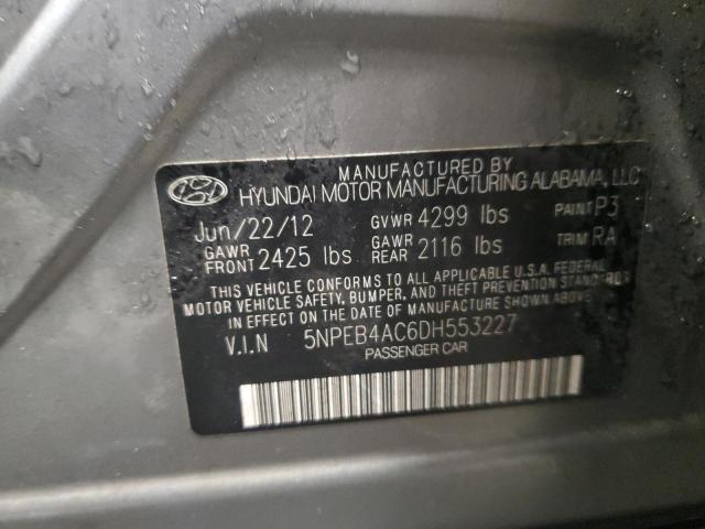 Photo 11 VIN: 5NPEB4AC6DH553227 - HYUNDAI SONATA 