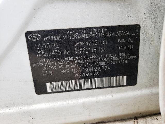 Photo 9 VIN: 5NPEB4AC6DH559724 - HYUNDAI SONATA 