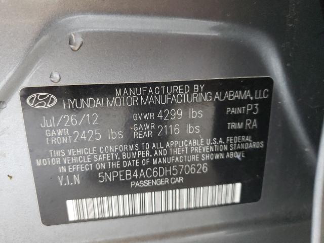 Photo 9 VIN: 5NPEB4AC6DH570626 - HYUNDAI SONATA GLS 