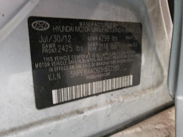 Photo 12 VIN: 5NPEB4AC6DH572585 - HYUNDAI SONATA GLS 