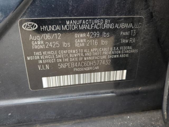 Photo 9 VIN: 5NPEB4AC6DH577432 - HYUNDAI SONATA GLS 