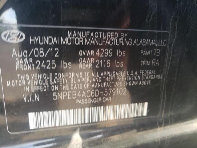 Photo 9 VIN: 5NPEB4AC6DH579102 - HYUNDAI SONATA GLS 