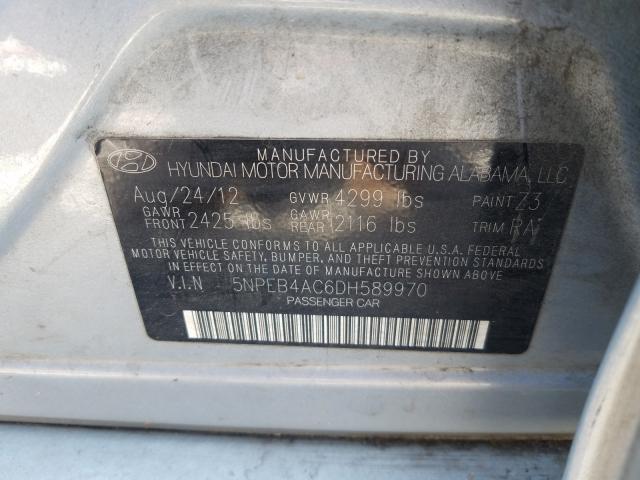 Photo 9 VIN: 5NPEB4AC6DH589970 - HYUNDAI SONATA GLS 