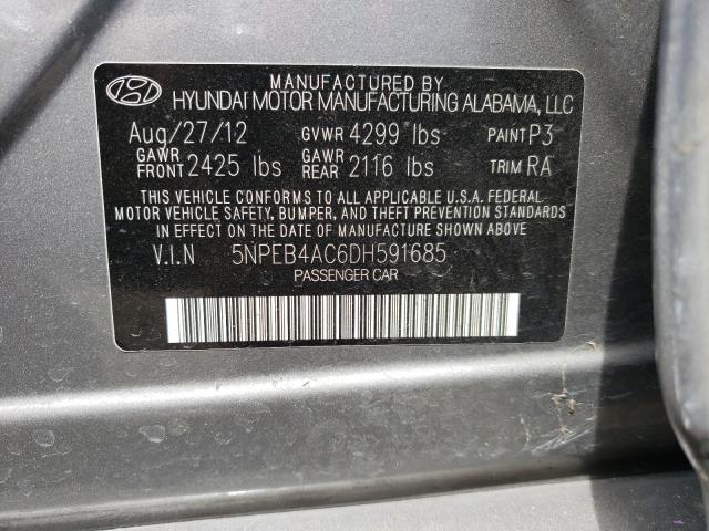 Photo 9 VIN: 5NPEB4AC6DH591685 - HYUNDAI SONATA GLS 