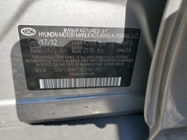 Photo 11 VIN: 5NPEB4AC6DH604807 - HYUNDAI SONATA GLS 