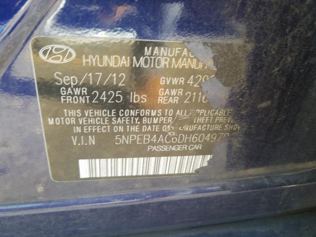 Photo 9 VIN: 5NPEB4AC6DH604970 - HYUNDAI SONATA GLS 