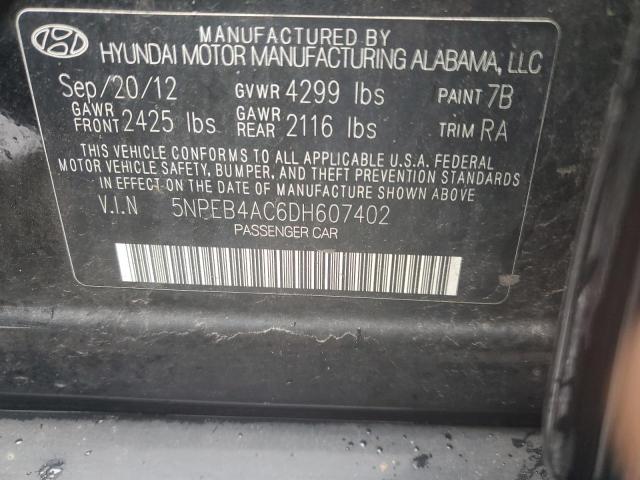 Photo 11 VIN: 5NPEB4AC6DH607402 - HYUNDAI SONATA 