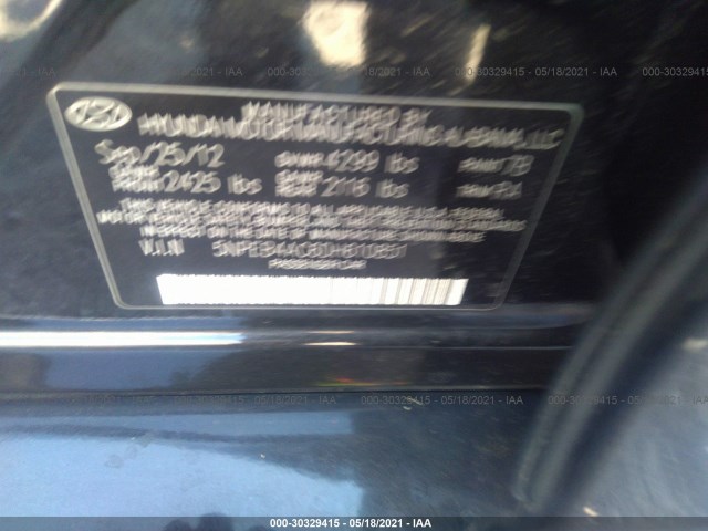 Photo 8 VIN: 5NPEB4AC6DH610851 - HYUNDAI SONATA 