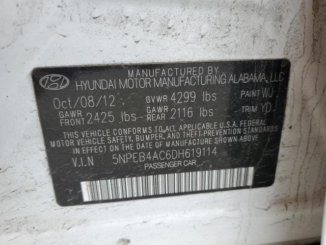 Photo 11 VIN: 5NPEB4AC6DH619114 - HYUNDAI SONATA GLS 