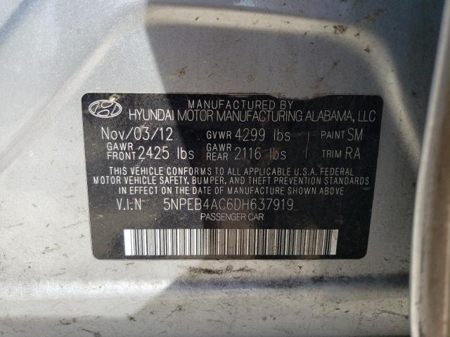 Photo 12 VIN: 5NPEB4AC6DH637919 - HYUNDAI SONATA GLS 