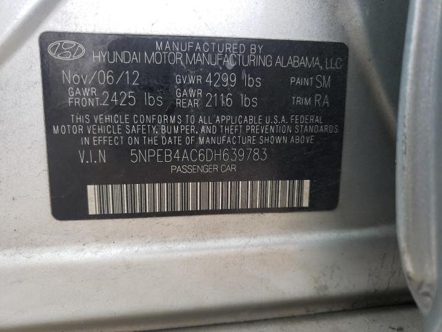 Photo 11 VIN: 5NPEB4AC6DH639783 - HYUNDAI SONATA GLS 