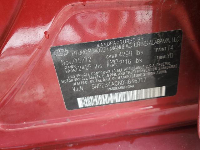 Photo 11 VIN: 5NPEB4AC6DH646717 - HYUNDAI SONATA 