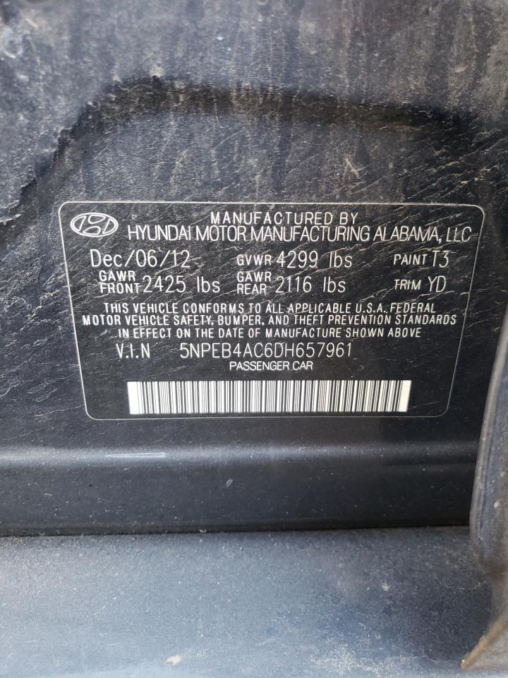 Photo 11 VIN: 5NPEB4AC6DH657961 - HYUNDAI SONATA 