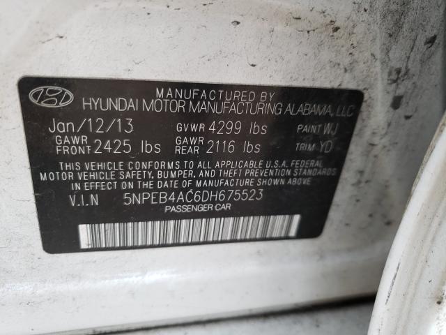 Photo 9 VIN: 5NPEB4AC6DH675523 - HYUNDAI SONATA GLS 