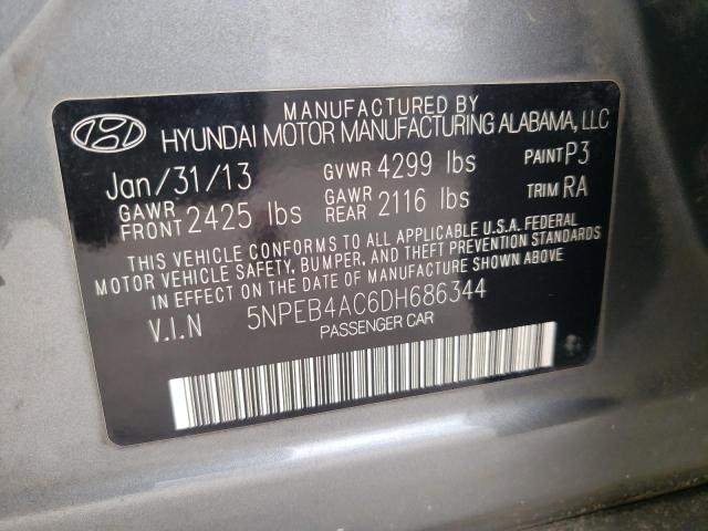 Photo 9 VIN: 5NPEB4AC6DH686344 - HYUNDAI SONATA GLS 