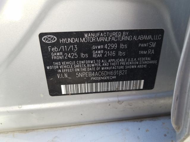 Photo 9 VIN: 5NPEB4AC6DH691821 - HYUNDAI SONATA GLS 