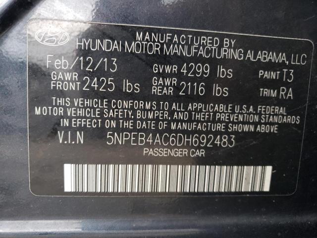 Photo 11 VIN: 5NPEB4AC6DH692483 - HYUNDAI SONATA GLS 