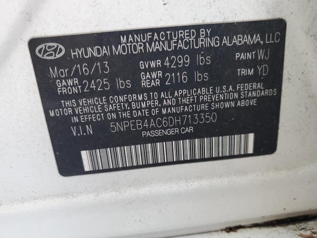 Photo 11 VIN: 5NPEB4AC6DH713350 - HYUNDAI SONATA GLS 