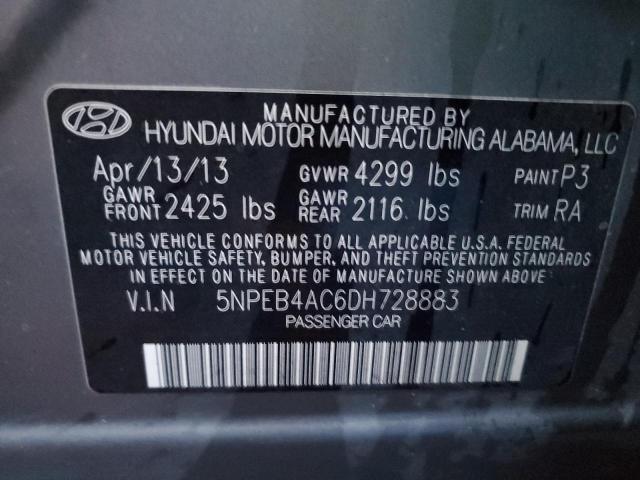 Photo 11 VIN: 5NPEB4AC6DH728883 - HYUNDAI SONATA GLS 