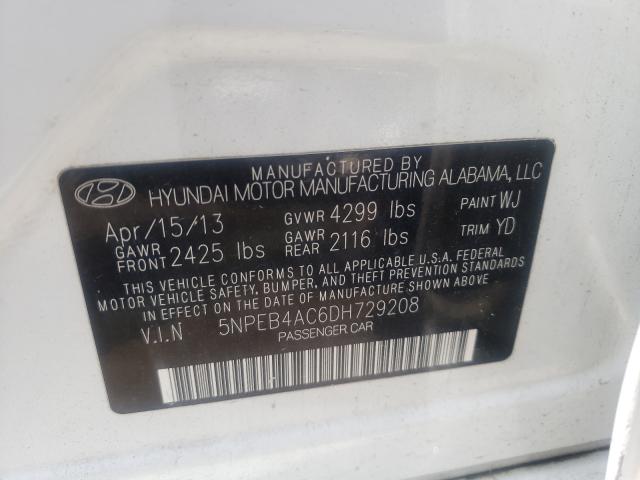 Photo 9 VIN: 5NPEB4AC6DH729208 - HYUNDAI SONATA 