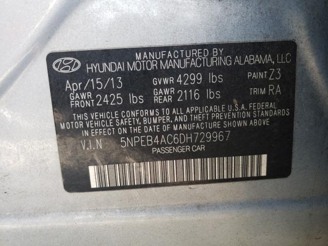 Photo 9 VIN: 5NPEB4AC6DH729967 - HYUNDAI SONATA GLS 