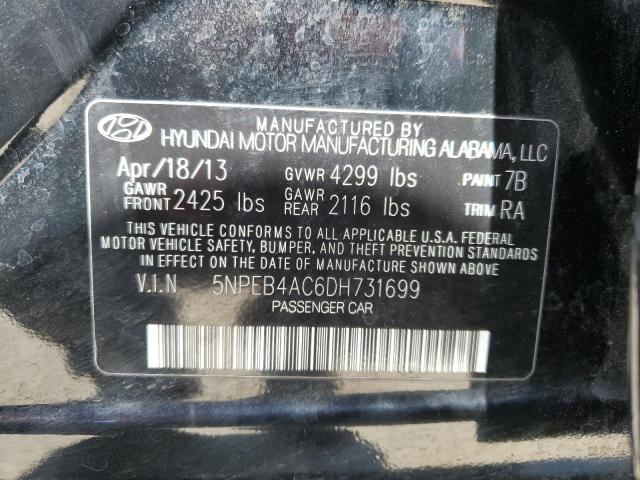 Photo 11 VIN: 5NPEB4AC6DH731699 - HYUNDAI SONATA 