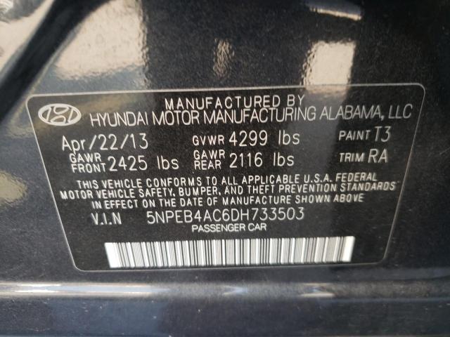 Photo 9 VIN: 5NPEB4AC6DH733503 - HYUNDAI SONATA GLS 