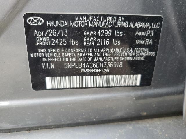 Photo 11 VIN: 5NPEB4AC6DH736918 - HYUNDAI SONATA 