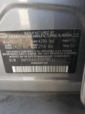 Photo 11 VIN: 5NPEB4AC6DH741133 - HYUNDAI SONATA GLS 