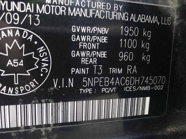 Photo 8 VIN: 5NPEB4AC6DH745070 - HYUNDAI SONATA GLS 