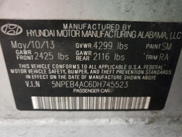 Photo 9 VIN: 5NPEB4AC6DH745523 - HYUNDAI SONATA GLS 