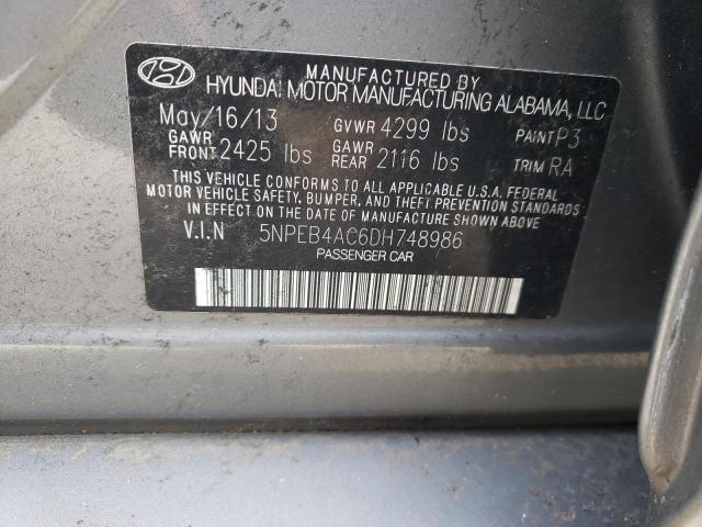 Photo 11 VIN: 5NPEB4AC6DH748986 - HYUNDAI SONATA GLS 