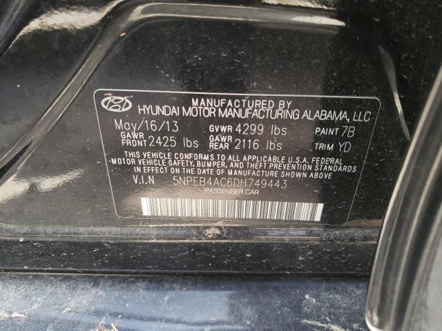 Photo 9 VIN: 5NPEB4AC6DH749443 - HYUNDAI SONATA GLS 