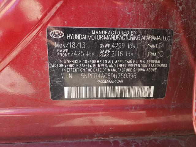 Photo 12 VIN: 5NPEB4AC6DH750396 - HYUNDAI SONATA 