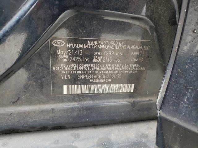 Photo 11 VIN: 5NPEB4AC6DH752035 - HYUNDAI SONATA GLS 