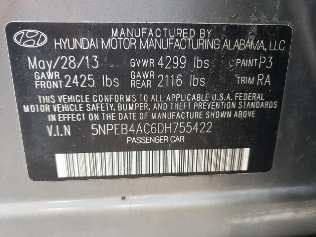 Photo 12 VIN: 5NPEB4AC6DH755422 - HYUNDAI SONATA 