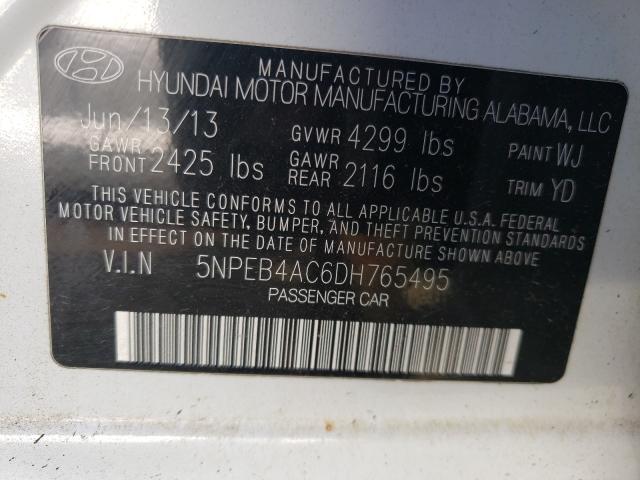 Photo 9 VIN: 5NPEB4AC6DH765495 - HYUNDAI SONATA GLS 