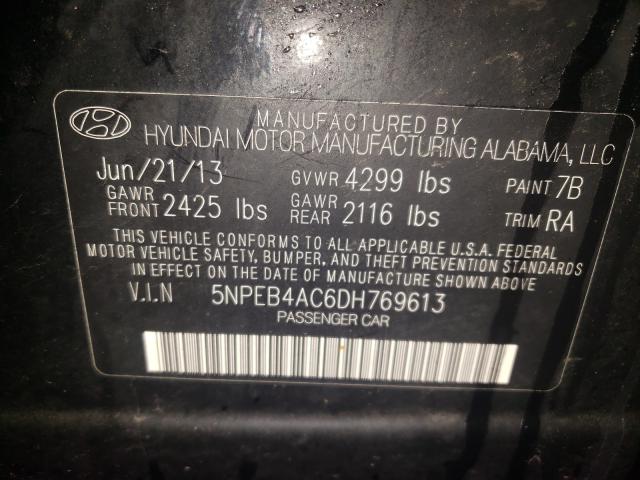 Photo 9 VIN: 5NPEB4AC6DH769613 - HYUNDAI SONATA GLS 