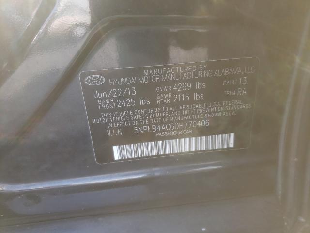 Photo 9 VIN: 5NPEB4AC6DH770406 - HYUNDAI SONATA GLS 