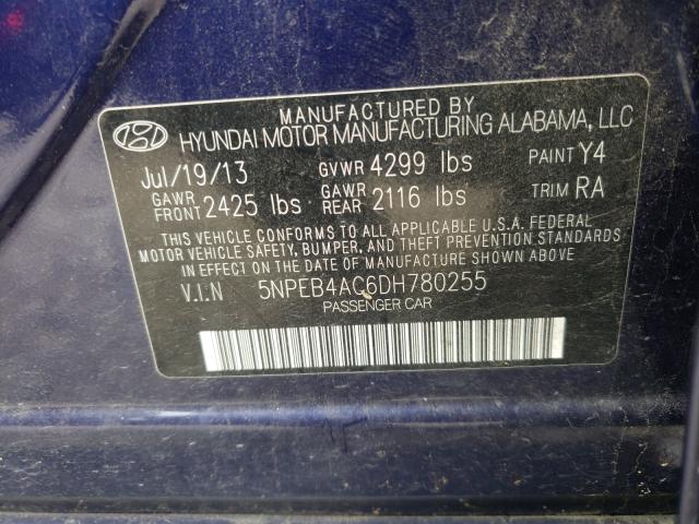 Photo 9 VIN: 5NPEB4AC6DH780255 - HYUNDAI SONATA GLS 