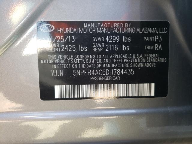 Photo 9 VIN: 5NPEB4AC6DH784435 - HYUNDAI SONATA GLS 