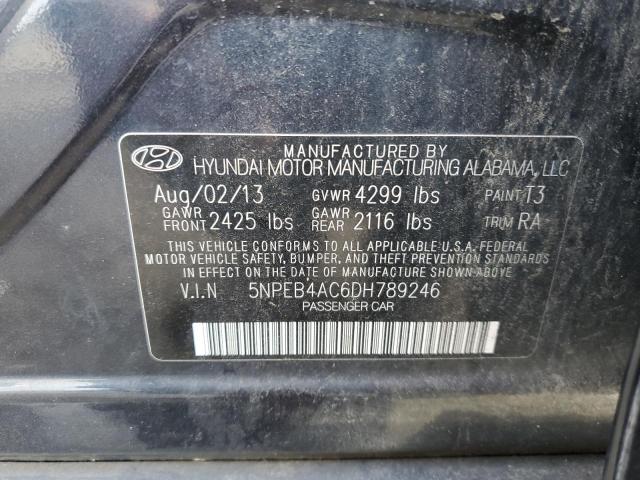 Photo 11 VIN: 5NPEB4AC6DH789246 - HYUNDAI SONATA GLS 