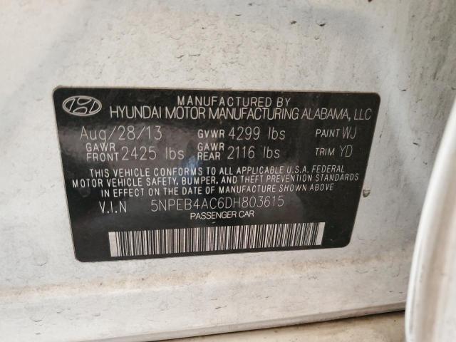 Photo 11 VIN: 5NPEB4AC6DH803615 - HYUNDAI SONATA GLS 