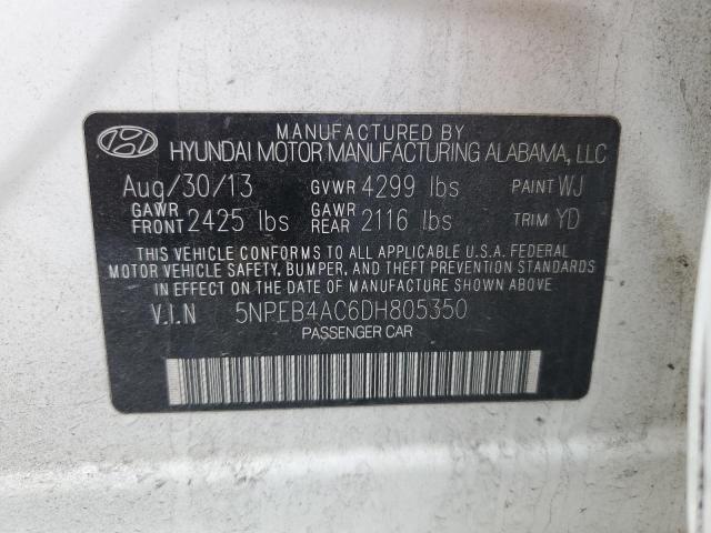 Photo 11 VIN: 5NPEB4AC6DH805350 - HYUNDAI SONATA GLS 